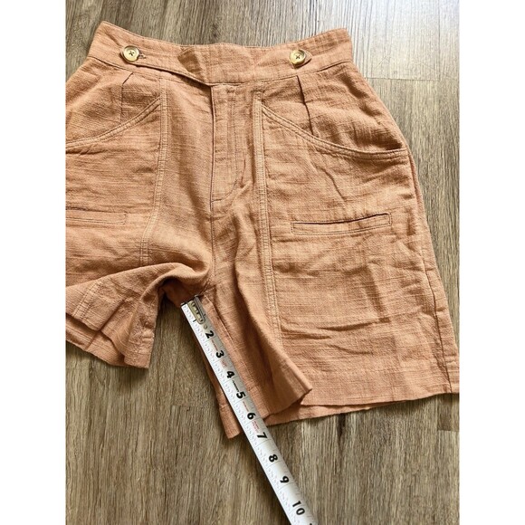 Free People Aloha Linen Blend High Rise Shorts Size 2 - Picture 2 of 9